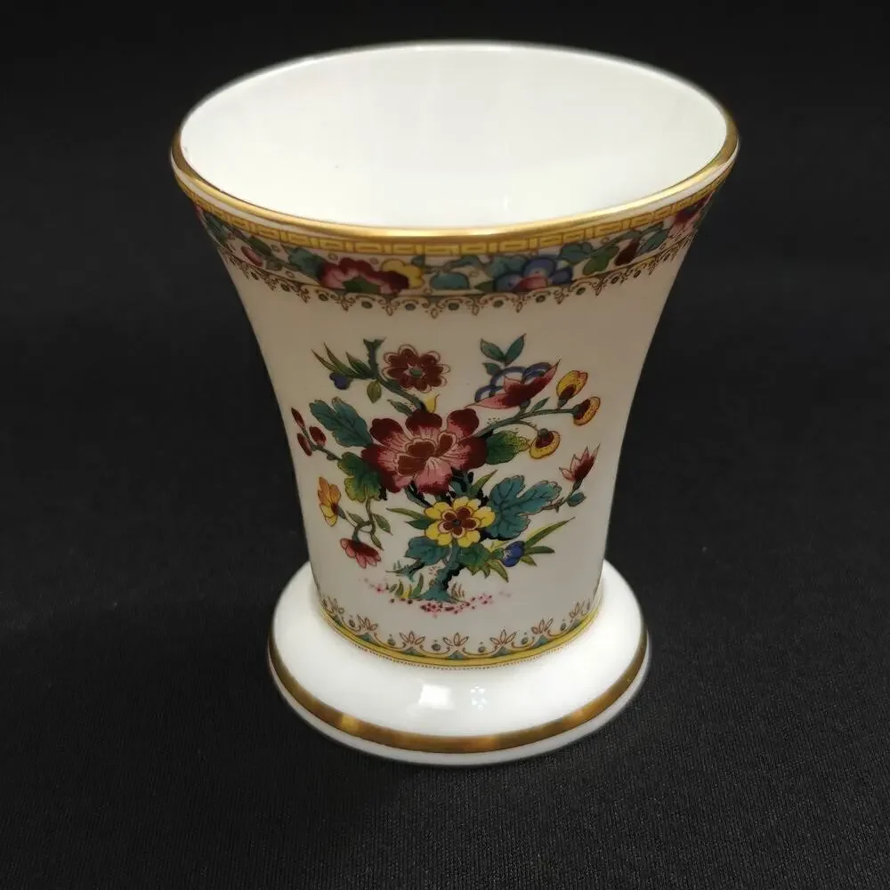 Vintage Coalport Bone China Ming Rose Vases 7